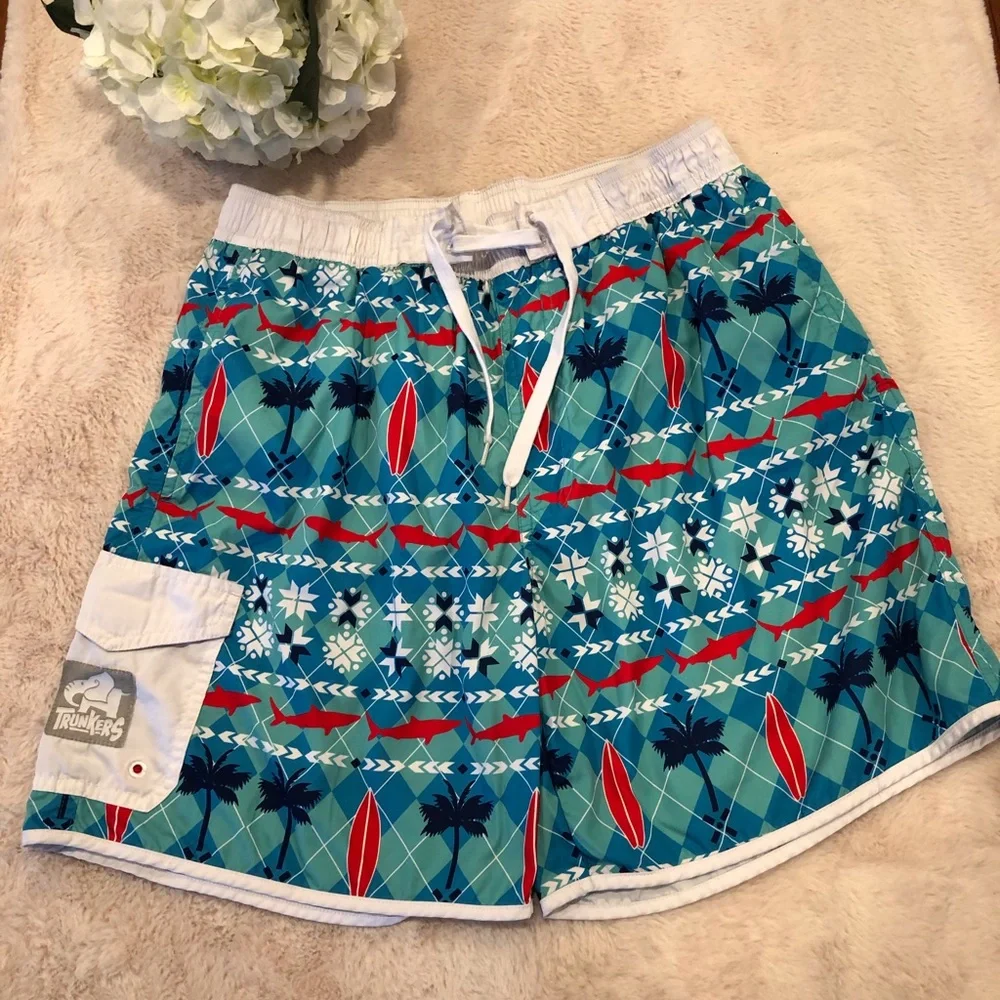 Truckers Swim Trunks, Size M